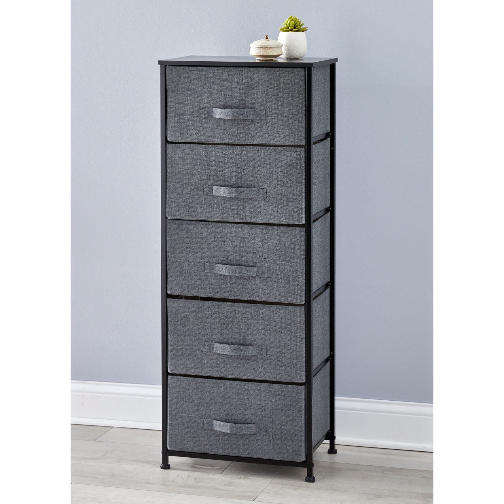 5-Drawer Tall Eve Storage Dresser， Gray - as picture - - 37668756 - Mycitystee