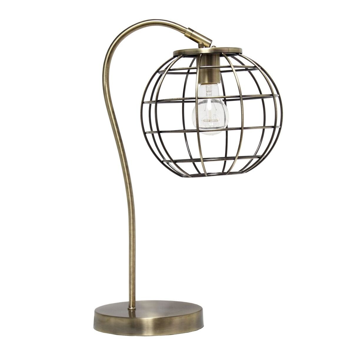 Lalia Home Arched Metal Cage Table Lamp - 11.5(L)9.25(W)20(H) - Mycitystee