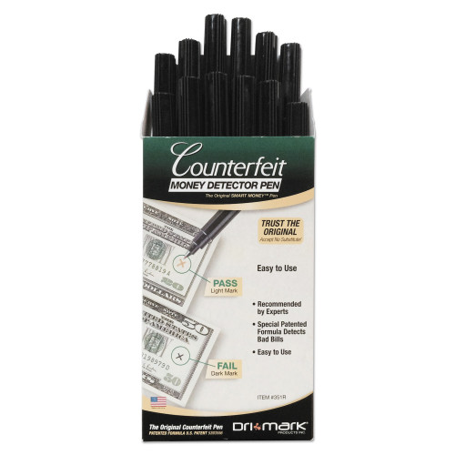 Dri Mark Smart Money Counterfeit Bill Detector Pen， U.S. Currency， 12/Pack (351R1) - Mycitystee