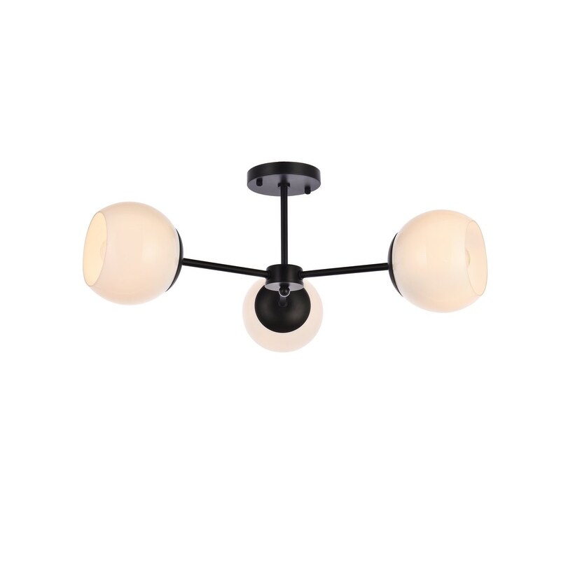 Brooke 26 inch Flush Mount with White Shade - N/A - Mycitystee
