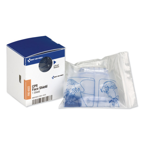 First Aid Only SmartCompliance CPR Face Shield and Breathing Barrier， Plastic， One Size Fits All (FAE6023) - Mycitystee
