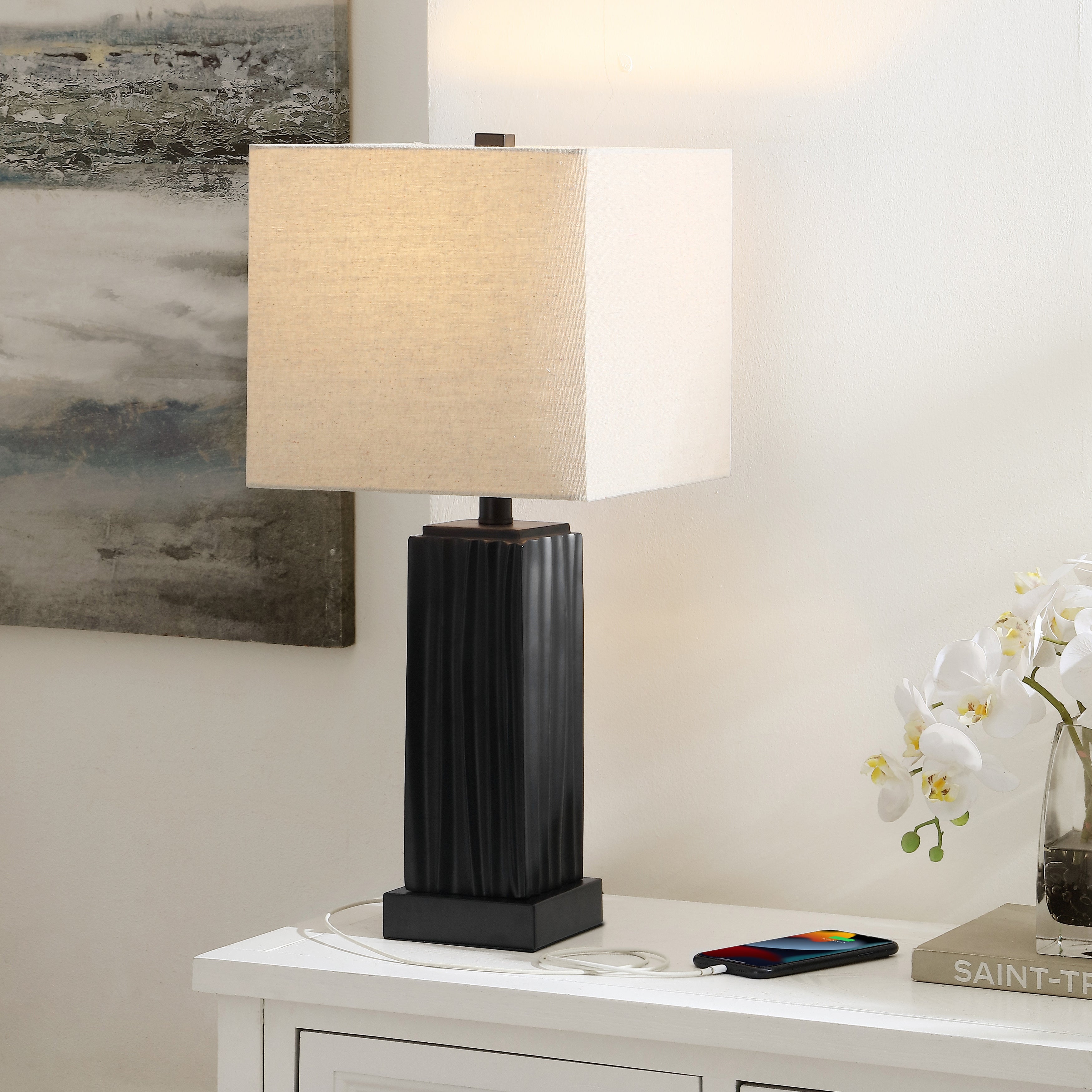 SAFAVIEH Lighting Park 22 Inch Table Lamp W/ Usb - 11