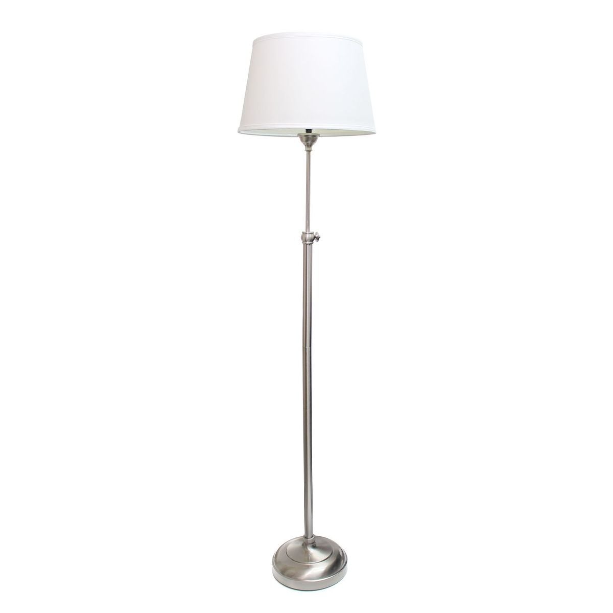 Lalia Home Perennial Modern Manhattan Extendable 3 Piece Metal Lamp Set with Brushed Nickel Finish - 14 x 58 - Mycitystee