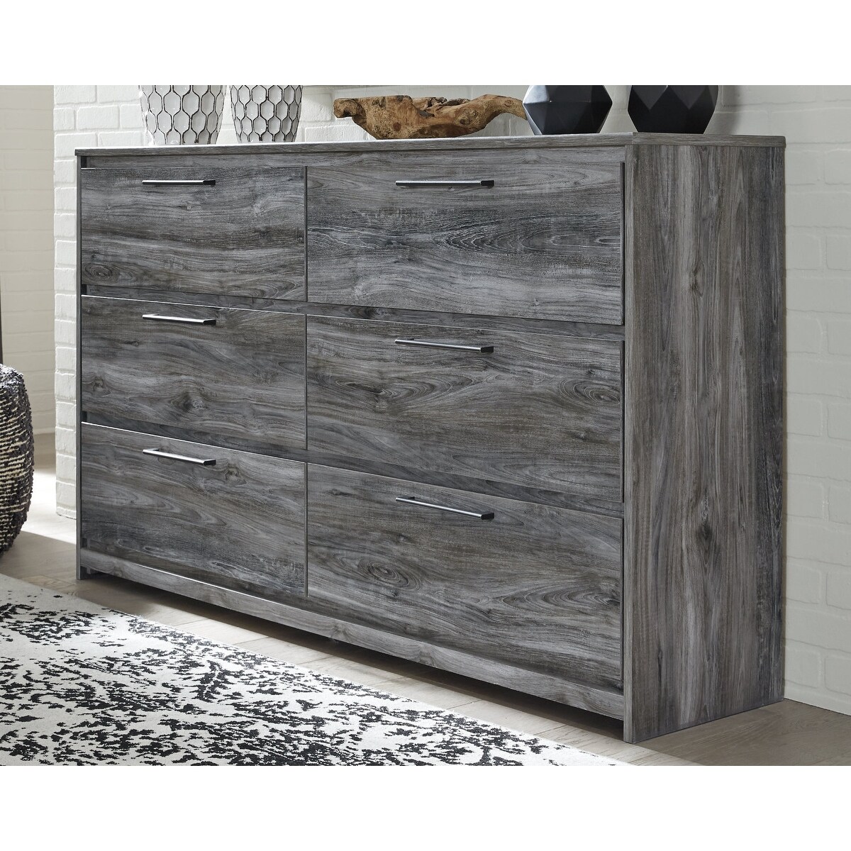 Baystorm Grey Wood 6-drawer Dresser - - 19576224 - Mycitystee