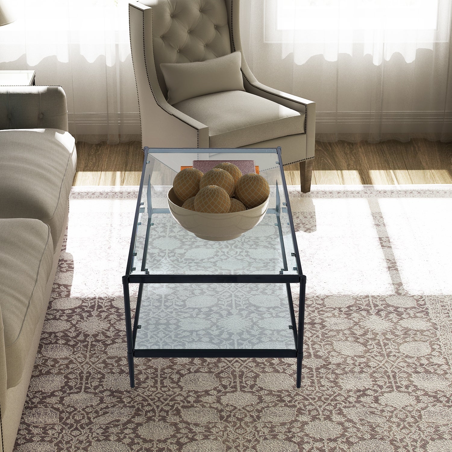 GZMR Modern Simple Glass Coffee Table - Mycitystee