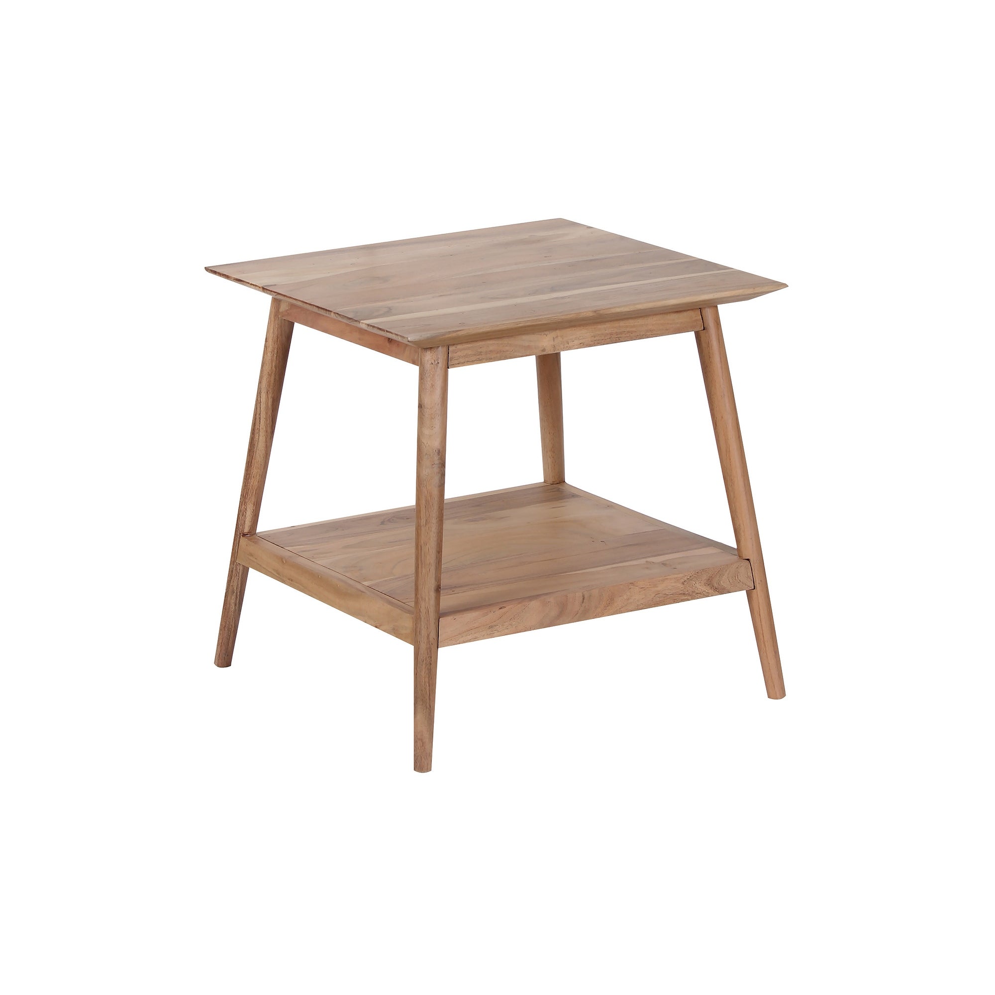 Porter Designs Portola Transitional Solid Acacia Wood End Table， Natural - Mycitystee