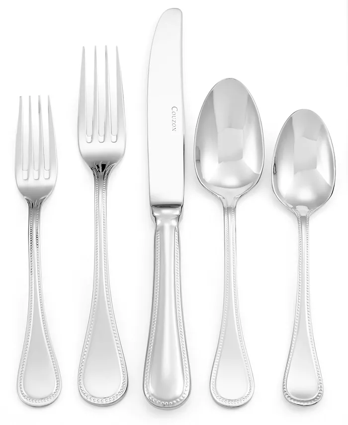 Couzon Flatware 18 10， Le Perle 5-Piece Place Setting - Mycitystee