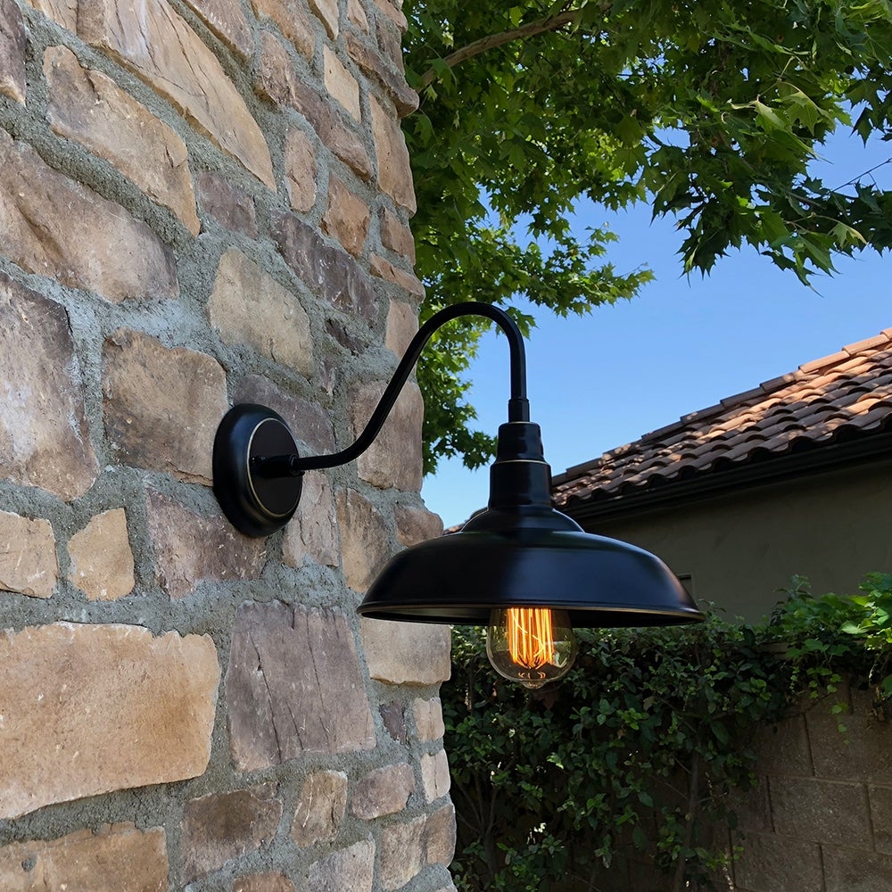 Xander 1 Light Outdoor Wall Lighting Imperial Black Finish - Imperial Black Shopping - The Best Deals on Outdoor Barn Lights | 38526942 - Mycitystee