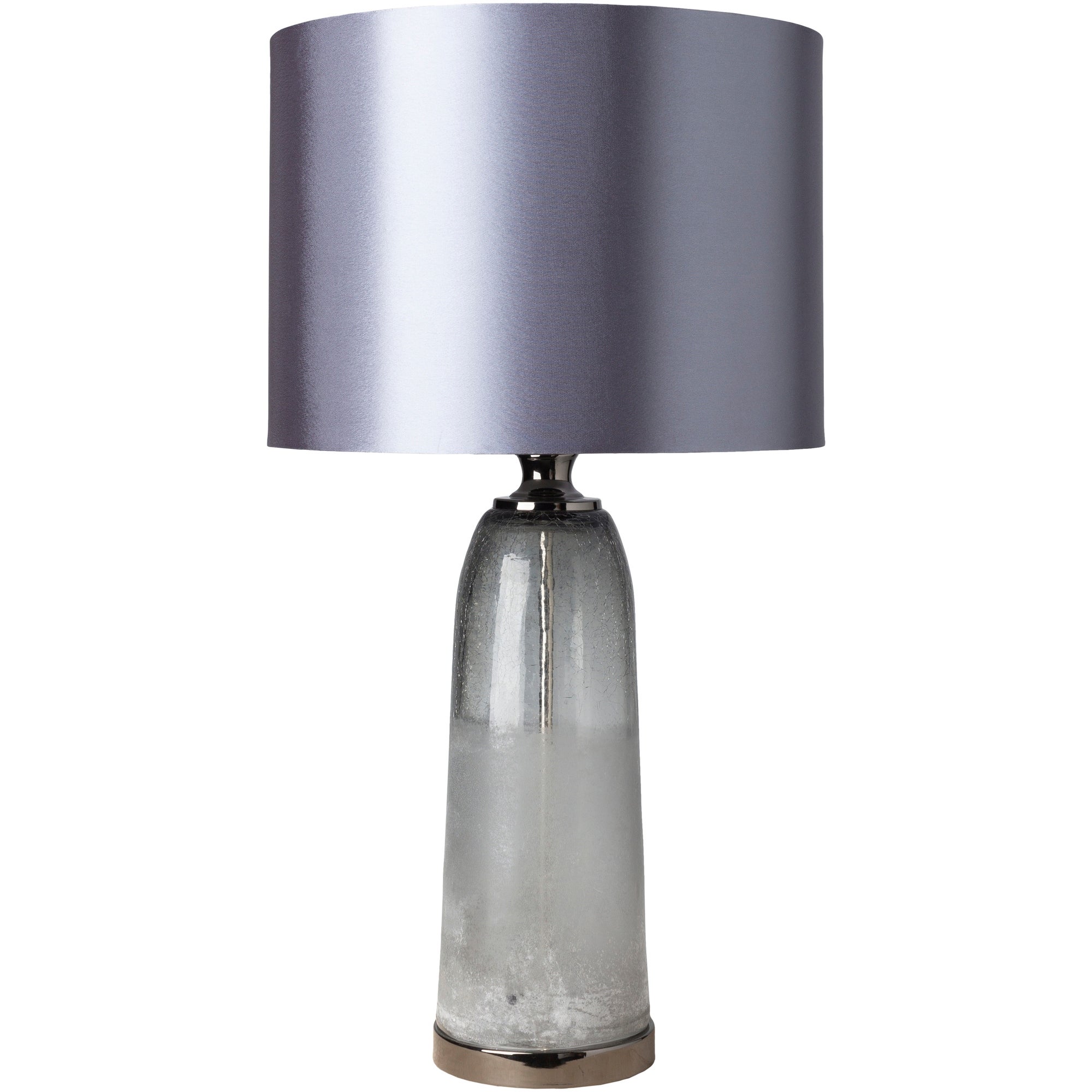 Kayst Table Lamp with Grey/Clear Base and Silver Shade - Mycitystee