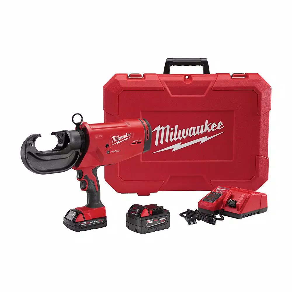 Milwaukee M18 18-Volt Lithium-Ion Cordless FORCE LOGIC 750 MCM Crimper W/(2) Batteries， Charger， Hard Case and#8211; XDC Depot - Mycitystee