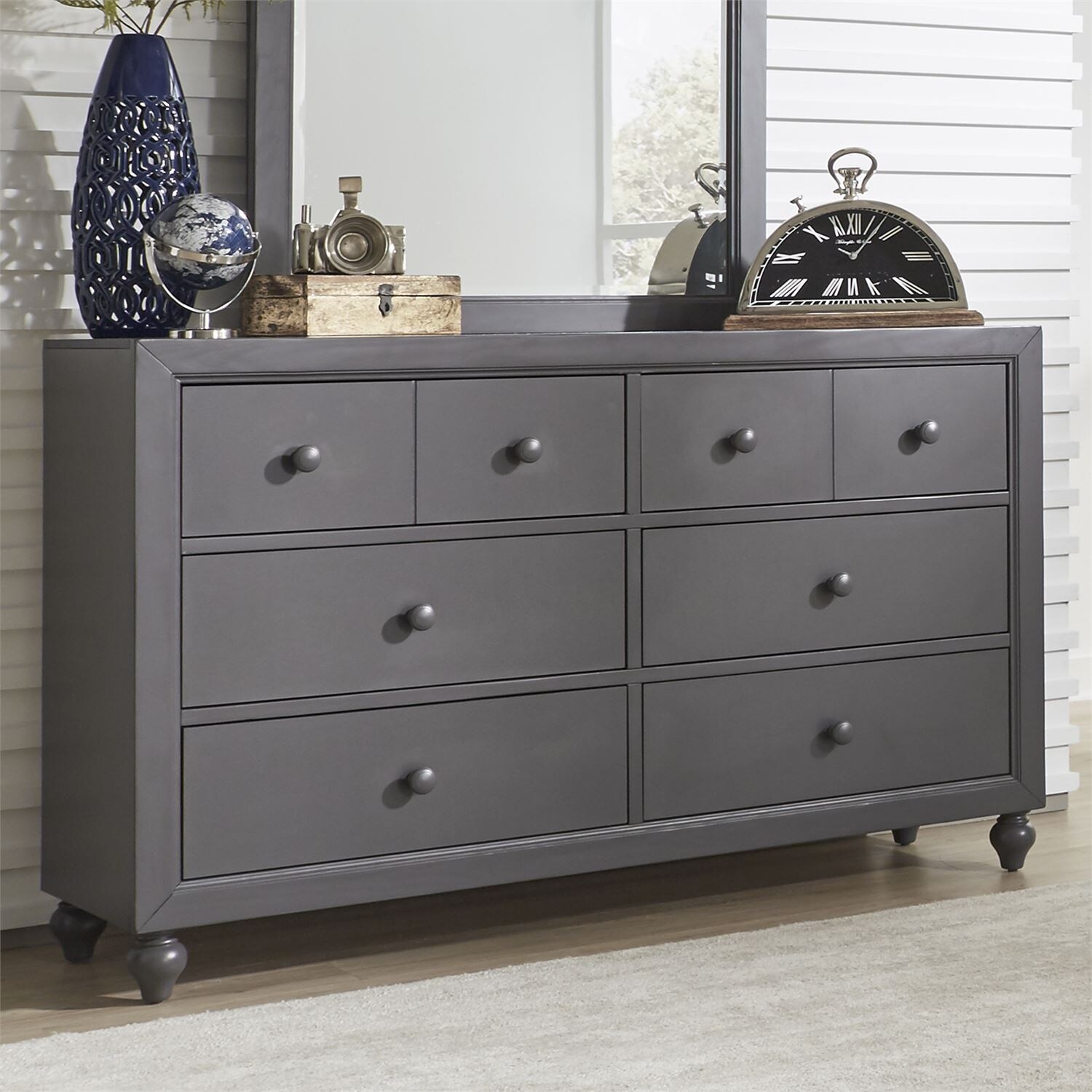 Cottage View Dark Gray 6 Drawer Dresser - - 26264971 - Mycitystee
