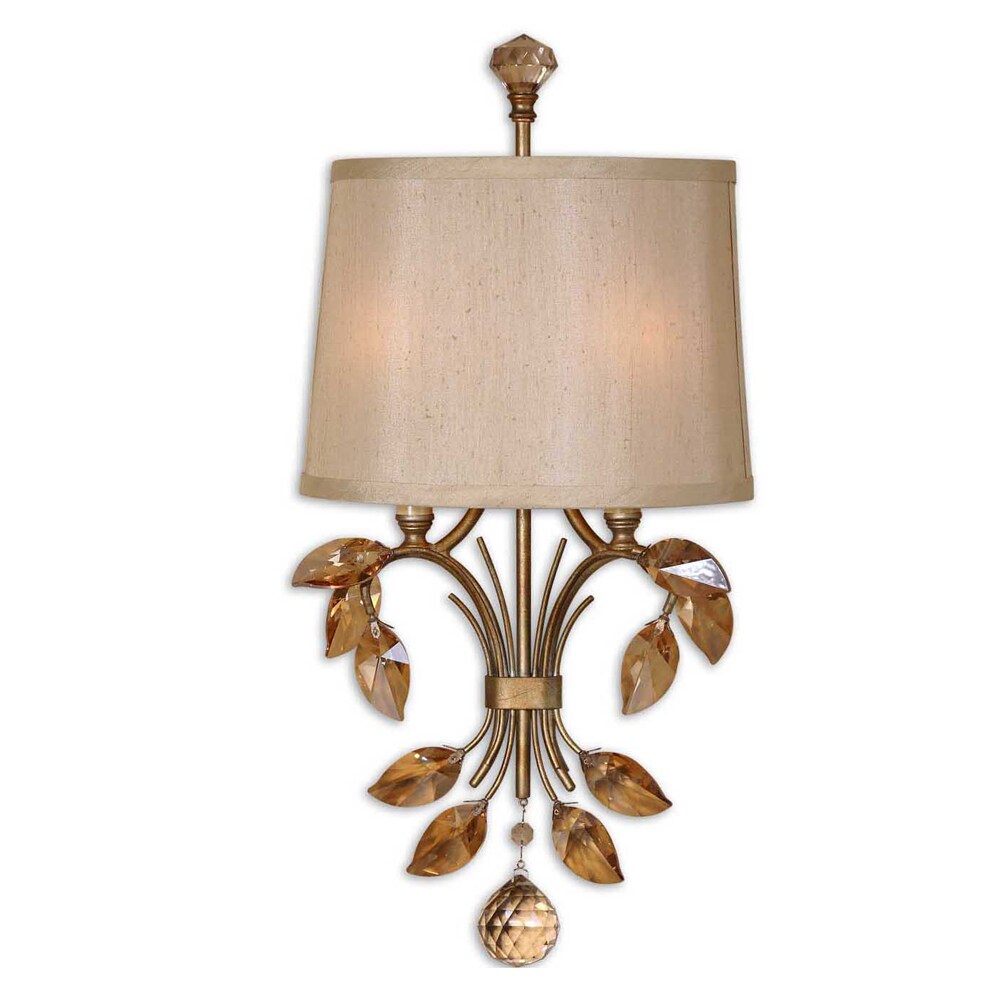 Uttermost Alenya 2-light Burnished Gold Wall Sconce - Mycitystee