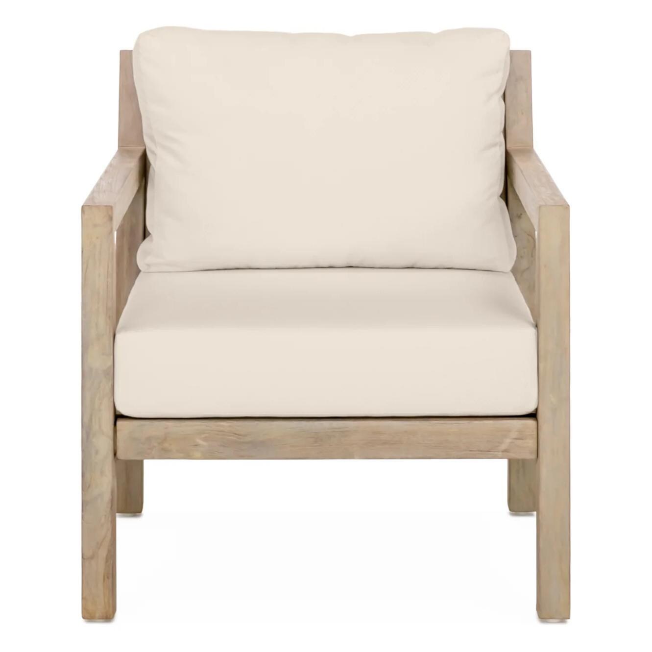 Signature Sabine Landing Brushed Teak Patio Club Chair - Mycitystee