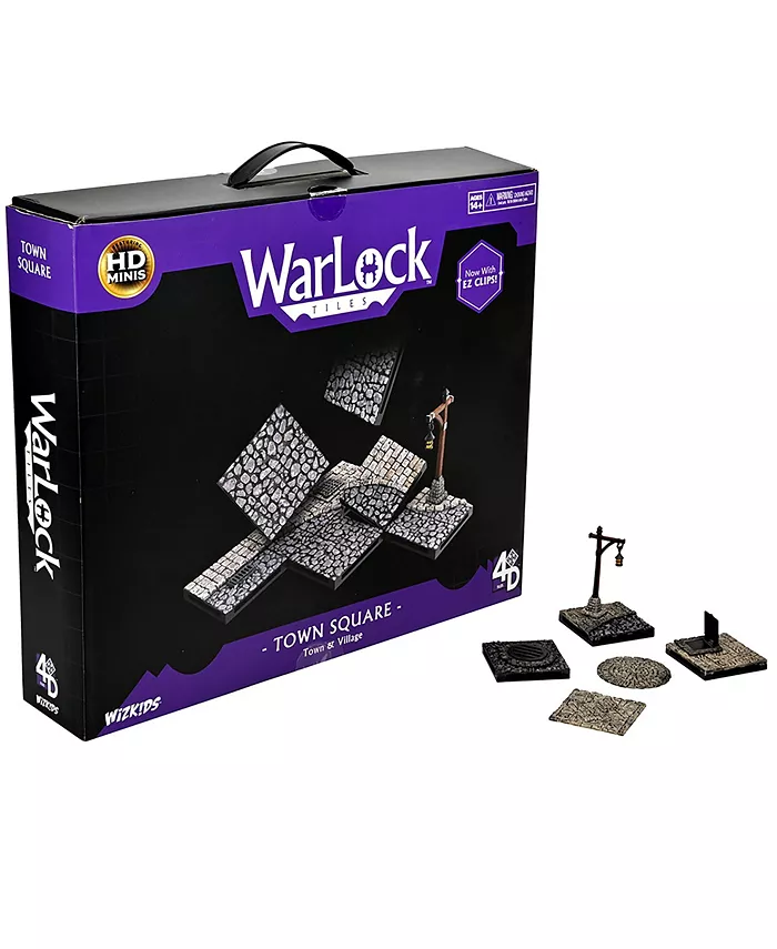 WizKids Games WarLock Tiles Town Village Town Square Tile Street Building Set Tabletop RPG Accessories - Mycitystee
