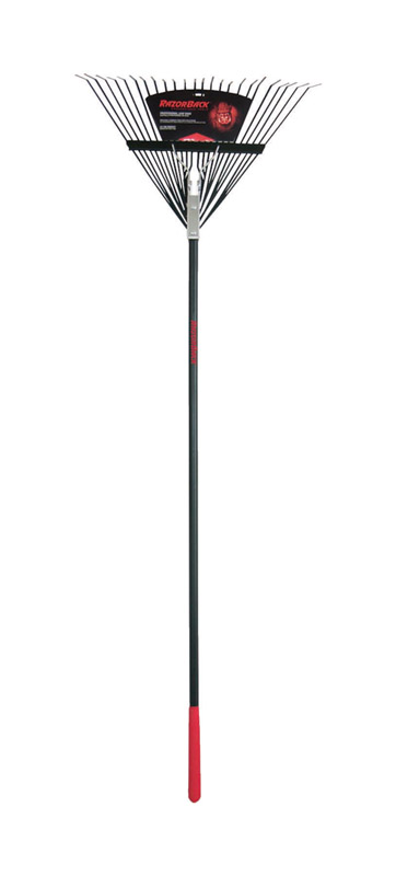 Razor-Back 68 in. 24 Tine Steel Leaf Rake Fiberglass Handle - Mycitystee