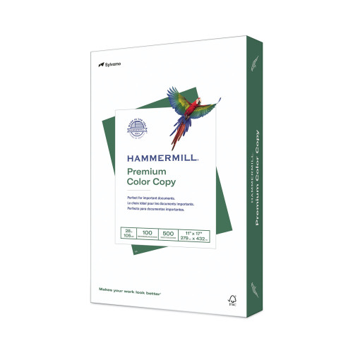 Hammermill Premium Color Copy Print Paper， 100 Bright， 28lb， 11 x 17， Photo White， 500/Ream (102541) - Mycitystee