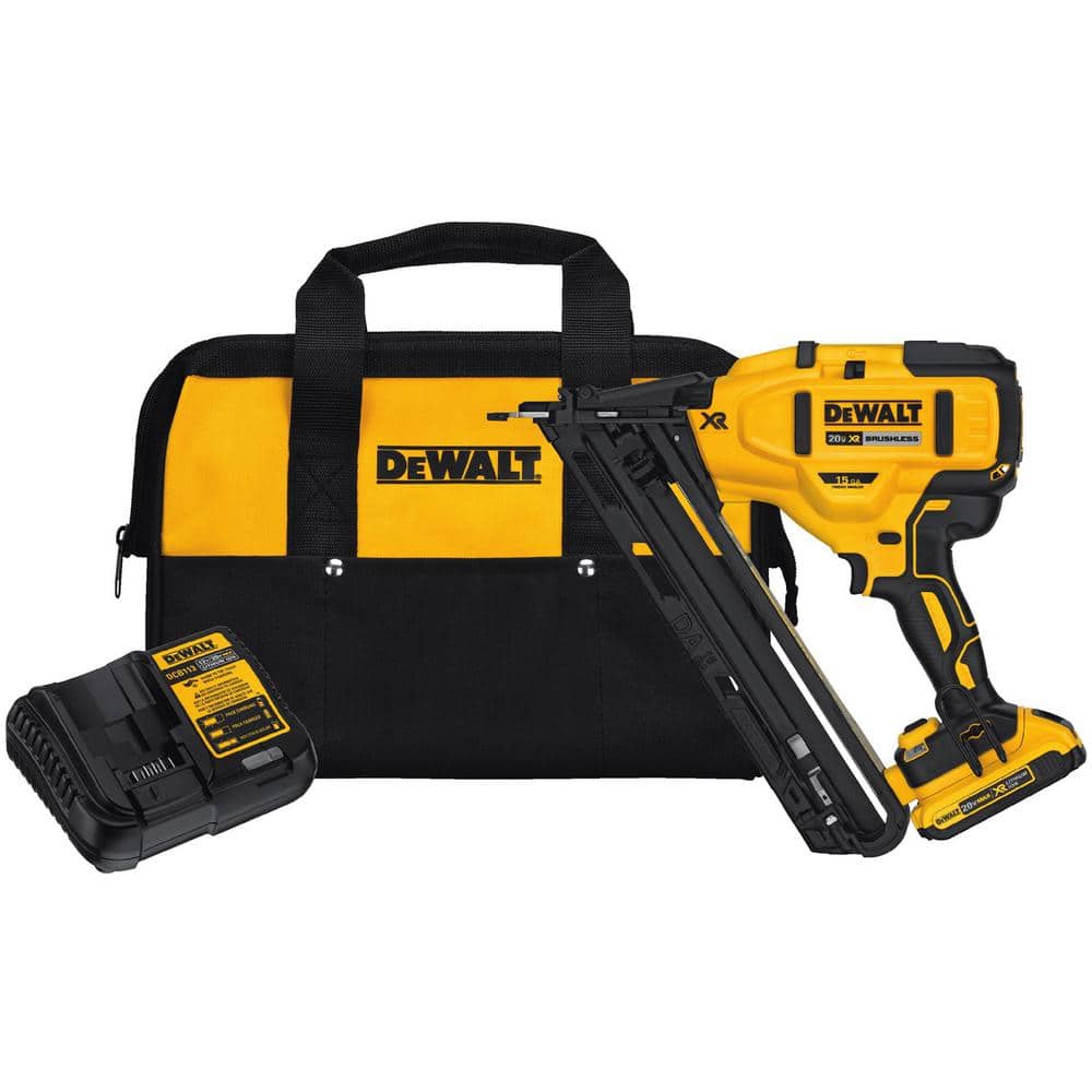 DEWALT 20V MAX XR Lithium-Ion Cordless 15-Gauge Finish Nailer DCN650D1 - Mycitystee
