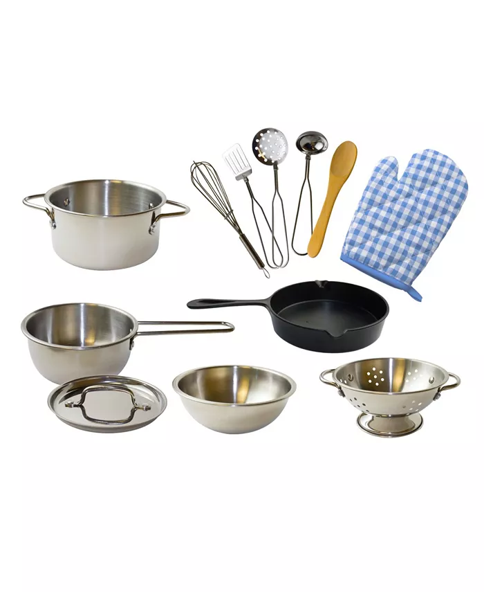 Salus Brands PopOhVer Deluxe Pots Pans Playset Stainless Steel Set， 12 Piece - Mycitystee