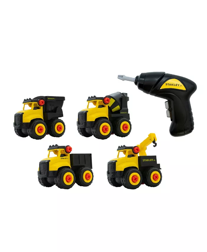 Stanley Jr. 37 Piece Take Apart Dot Trucks Set - Mycitystee
