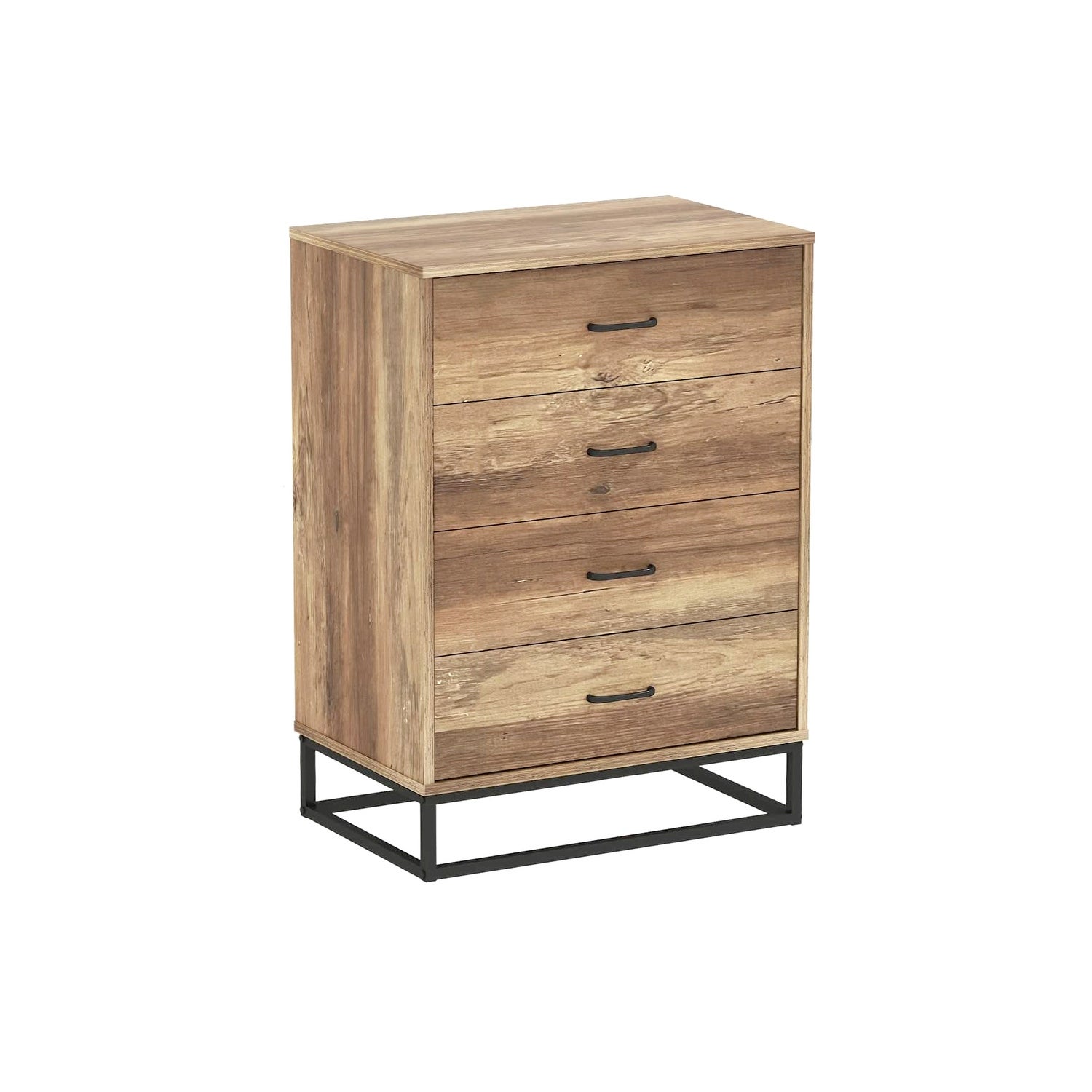 Year Color 4 Drawer Storage Dresser with Metal Frame - Brown - - 38002099 - Mycitystee