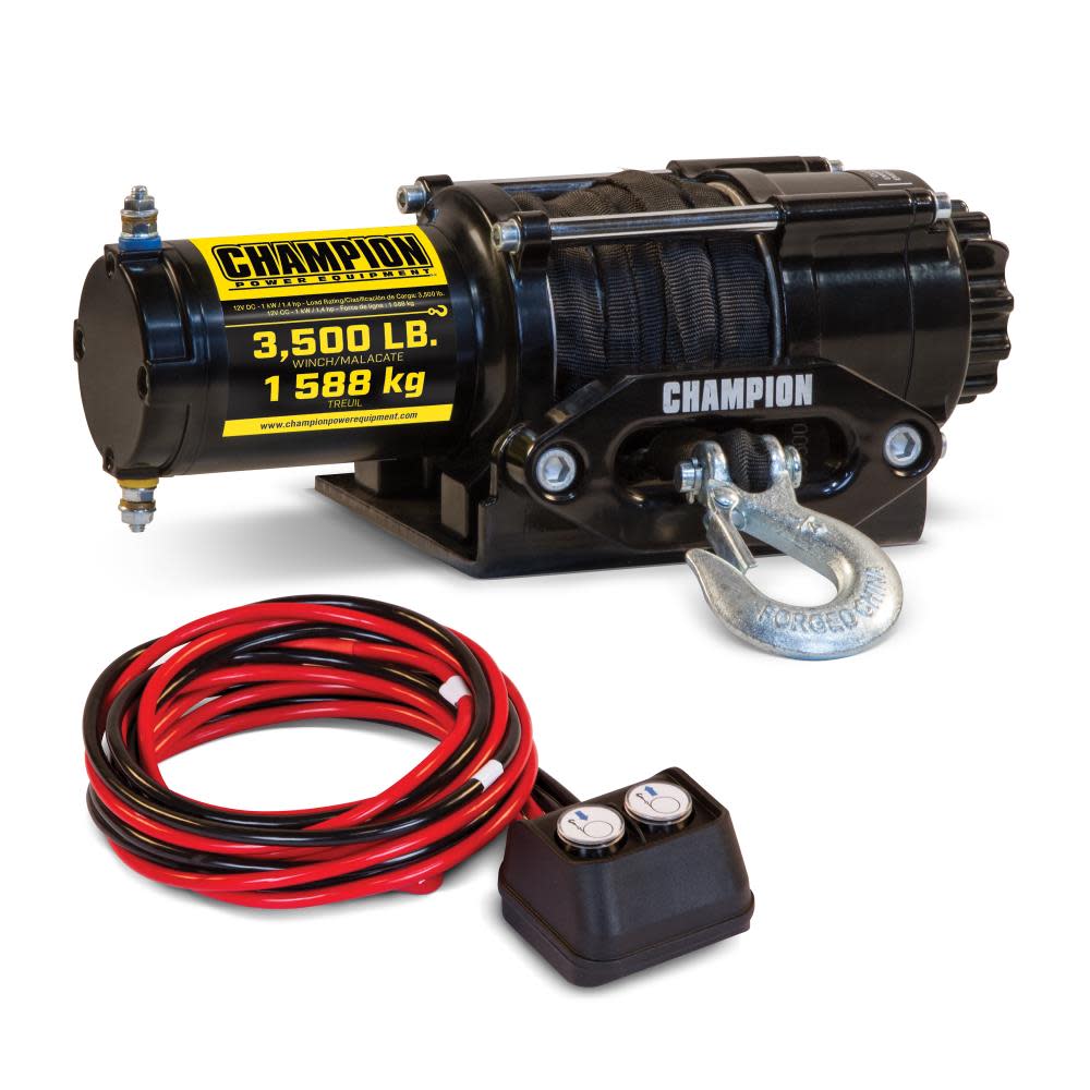 Champion 3500-lb. ATV/UTV Synthetic Rope Winch Kit - Mycitystee