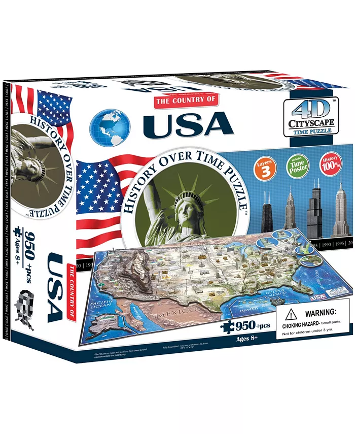 4D Cityscape Time Puzzle - USA - Mycitystee