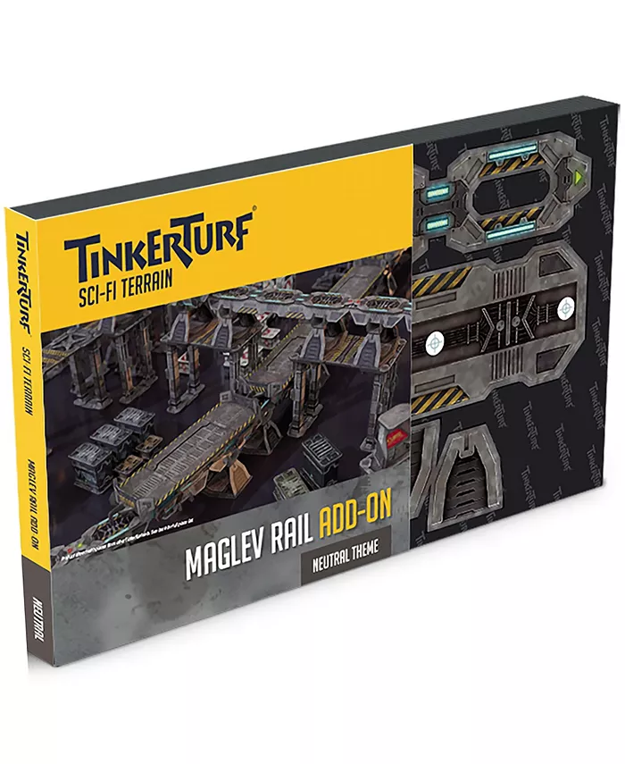 TinkerTurf Sci-Fi Terrain MagLev Rail Add on Neutral Theme， Set of 2 - Mycitystee
