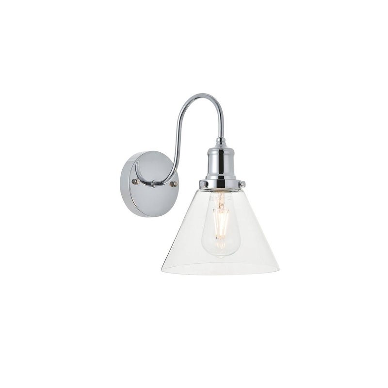 Violet 1-light Cone Shade Wall Sconce - Mycitystee