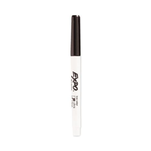 EXPO Low-Odor Dry-Erase Marker， Extra-Fine Needle Tip， Black， 4/Pack (1871774) - Mycitystee
