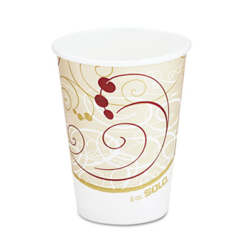 Dart Hot Cups， Symphony Design， 8oz， Beige， 1000/Carton (378SMJ8000) - Mycitystee