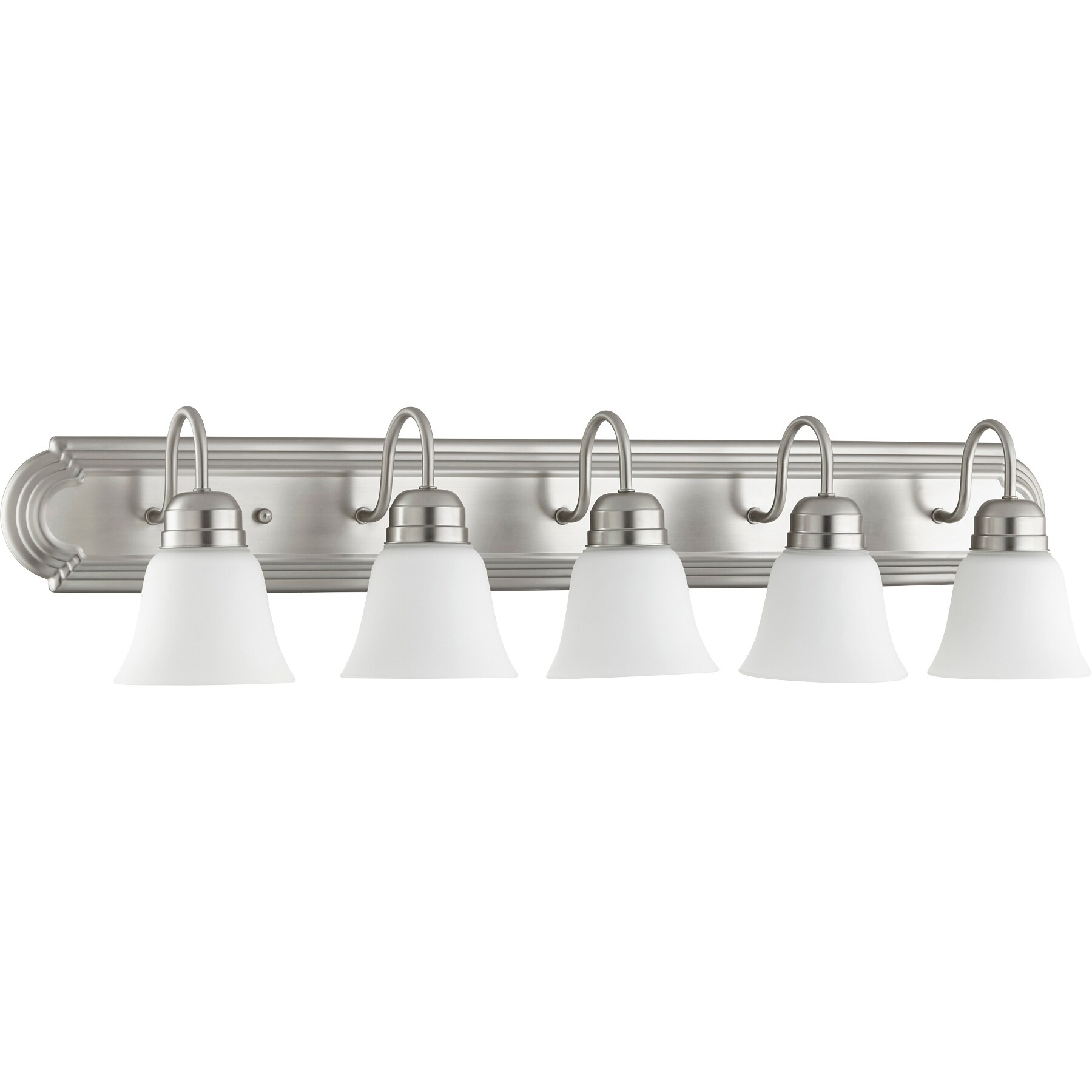 Satin Nickel and Satin Opal 5-light Vanity Lighting - Mycitystee