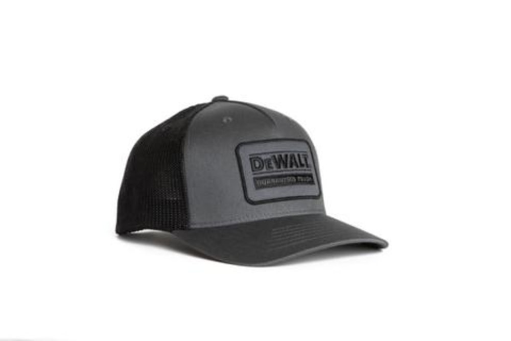 DEWALT Oakdale Trucker Hat with Patch Grey and Black Mesh DXWW50041-309-OSFA from DEWALT - Mycitystee