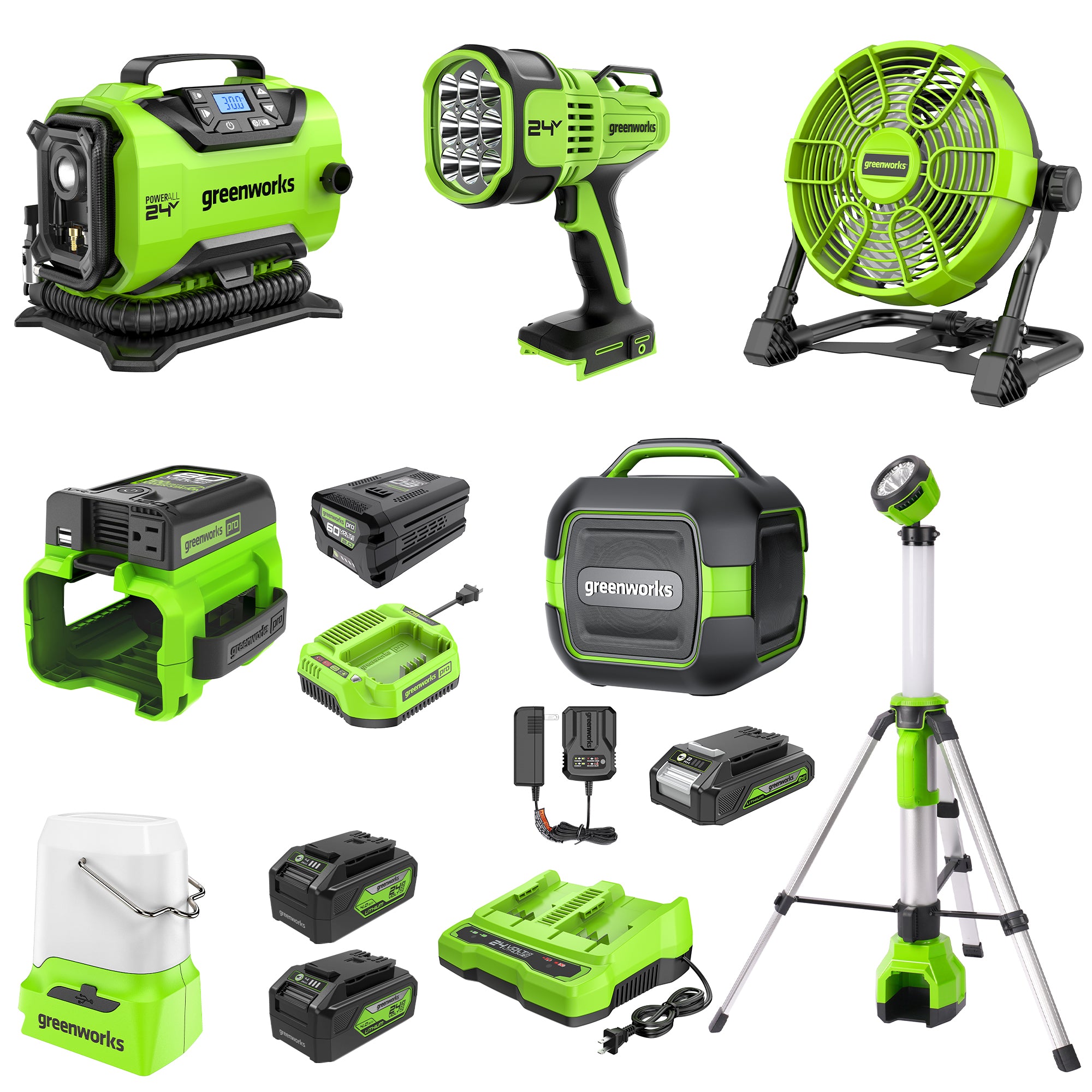 7PC Premium Camping Kit | Greenworks - Mycitystee