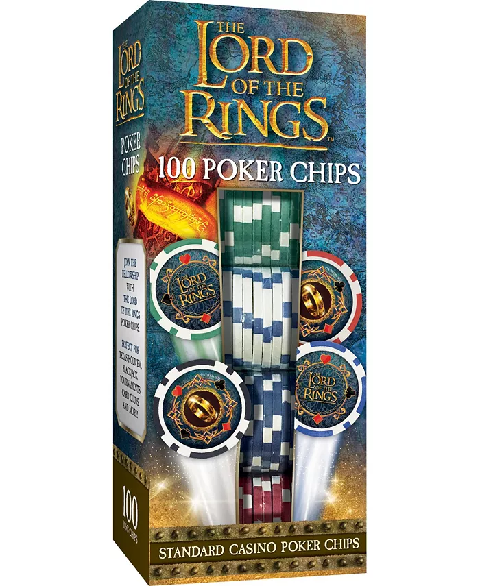 MasterPieces Puzzles Lord of The Rings Collectible 100 Piece Casino Style Poker Chips - Mycitystee