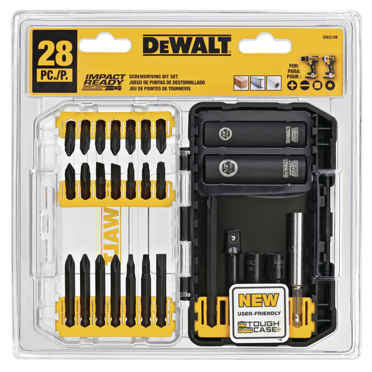 DeWalt Impact Ready Screwdriving Bit Set Heat-Treated Steel 28 pc - Mycitystee