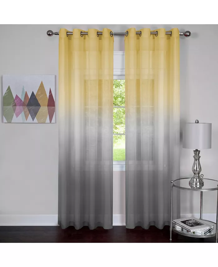 Achim Rainbow Single Grommet Window Curtain Panel， 52x84 - Mycitystee