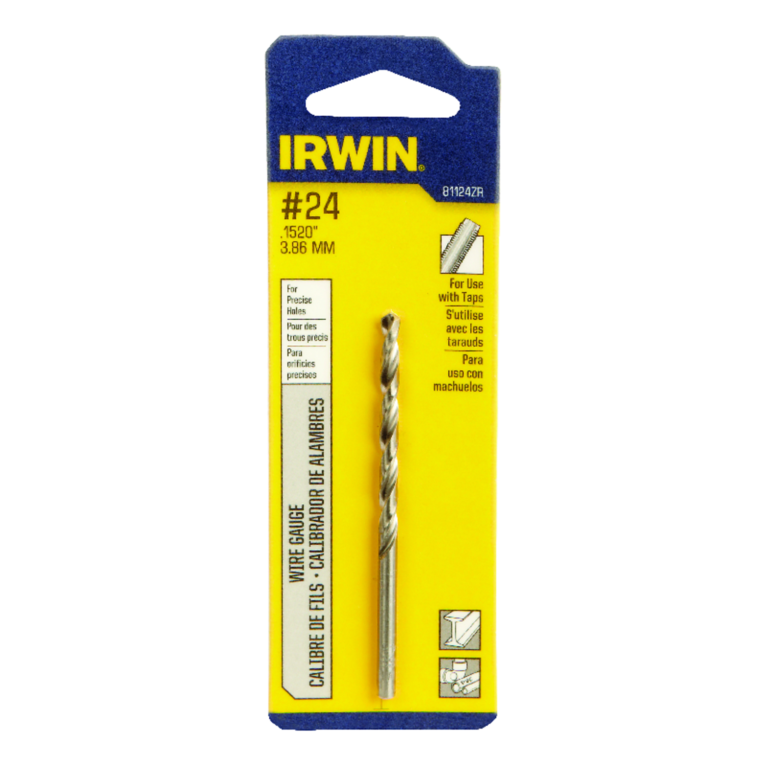 Irwin #24 X 3-1/8 in. L High Speed Steel Wire Gauge Bit 1 pc - Mycitystee