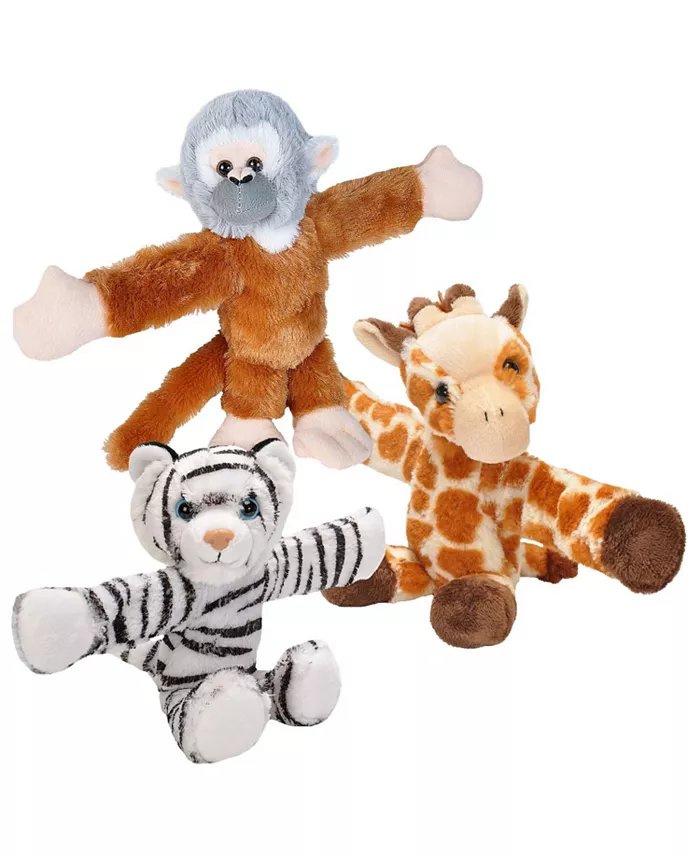 Wild Republic Huggers Plush Zoo Animals - Set of 3 - Mycitystee