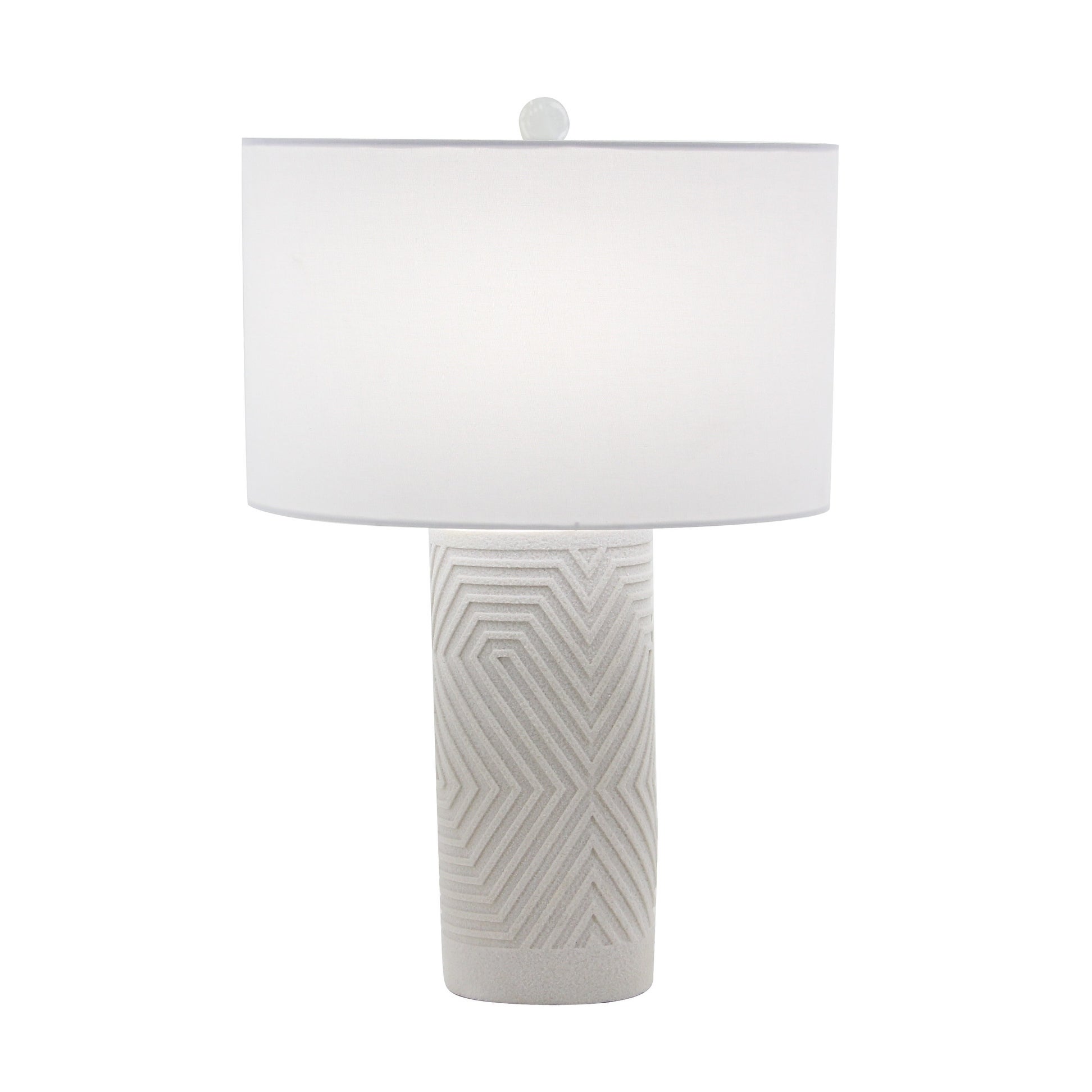 Modern 26 x 16 Inch White Polystone Table Lamp - Mycitystee