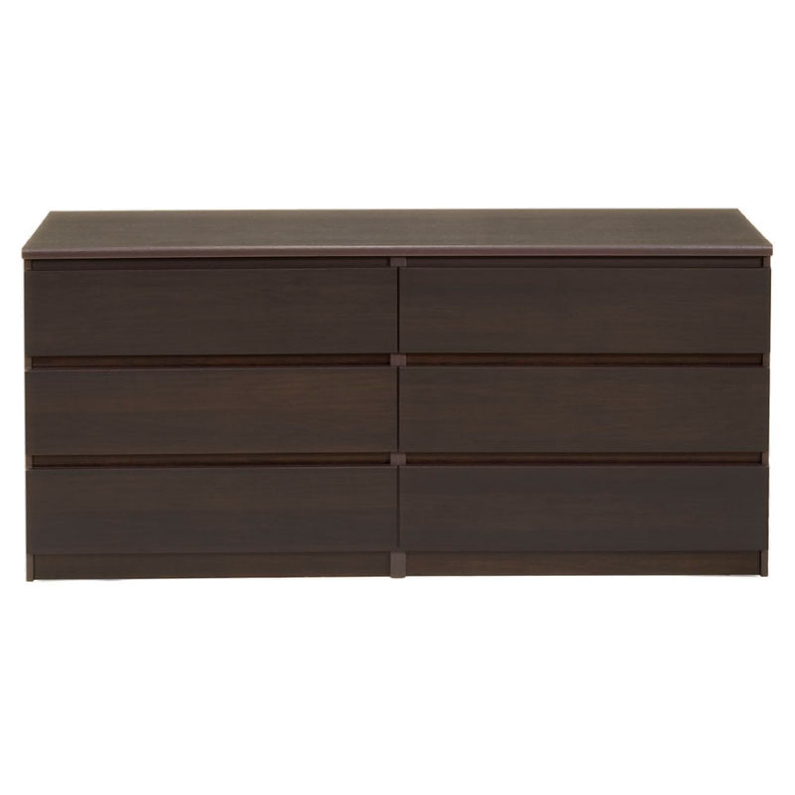 Laguna 6-Drawer Double Dresser， Coffee - - 37236467 - Mycitystee