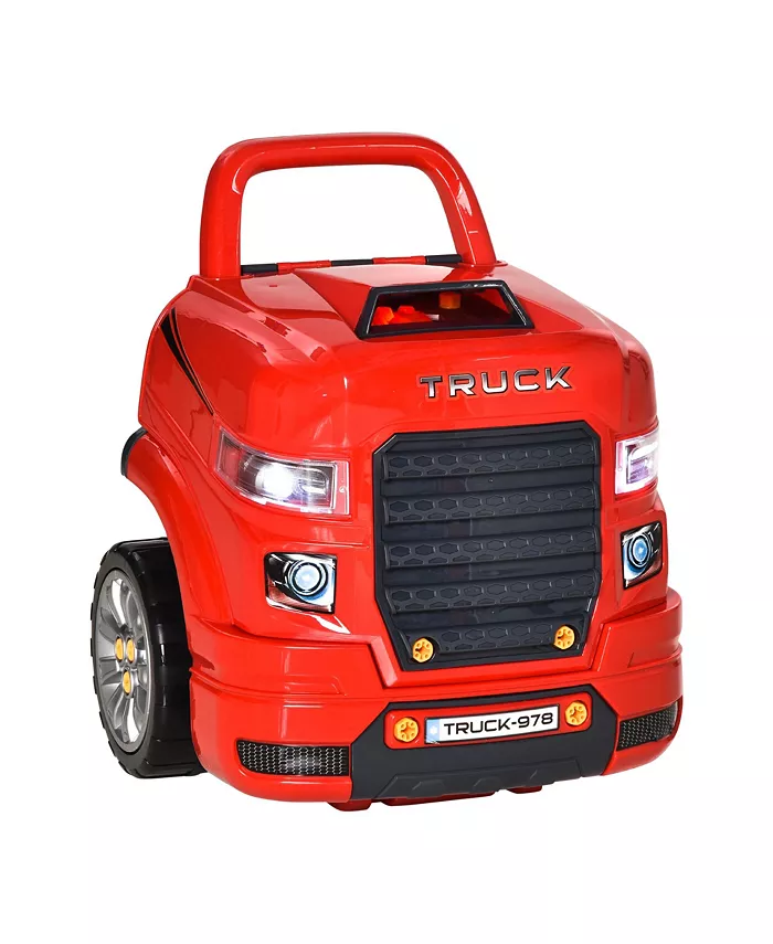Qaba Kids Truck Engine Toy Set， Educational Car Play， for 3-5 Years - Mycitystee