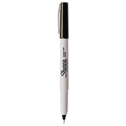 Sharpie Ultra Fine Tip Permanent Marker， Extra-Fine Needle Tip， Black， Dozen (37001) - Mycitystee