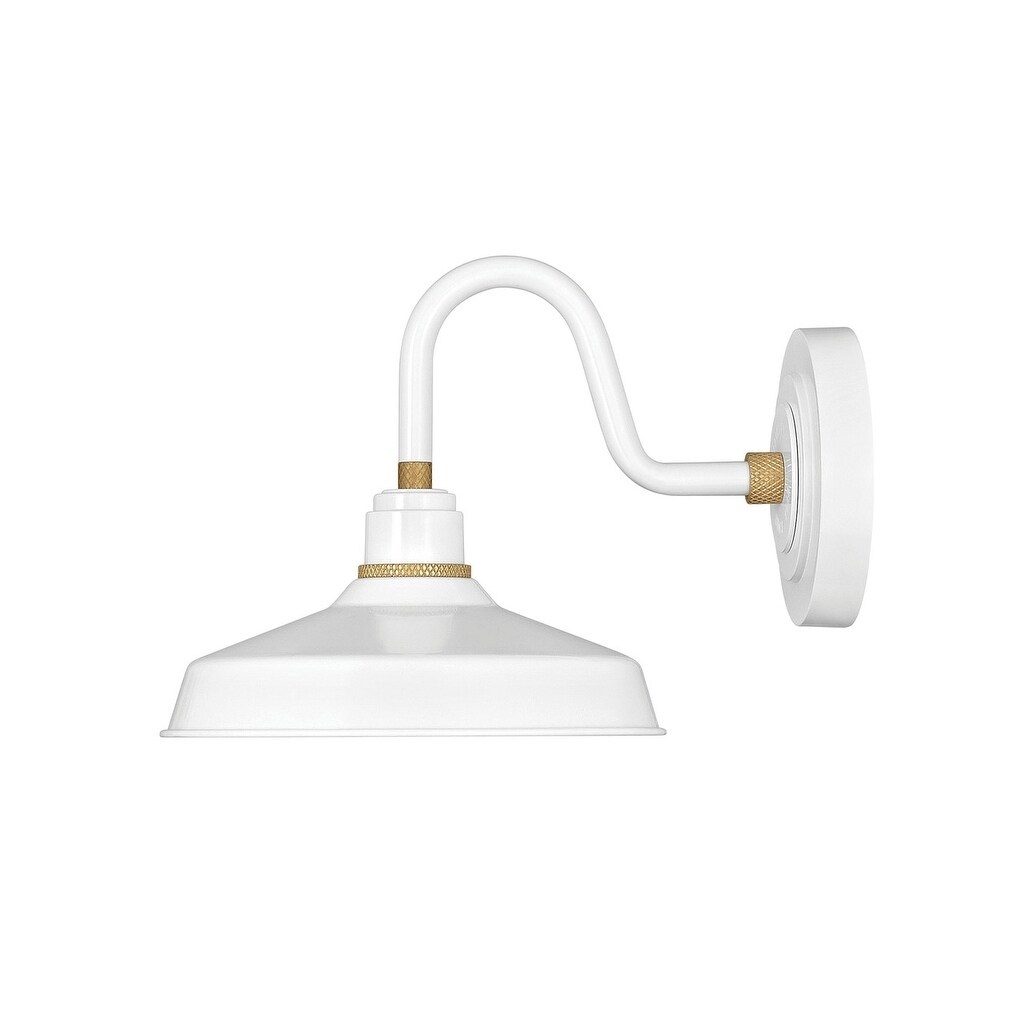 Hinkley Foundry 1-Light Outdoor Wall Mount Lantern in Gloss White Shopping - The Best Deals on Outdoor Barn Lights | 31585589 - Mycitystee