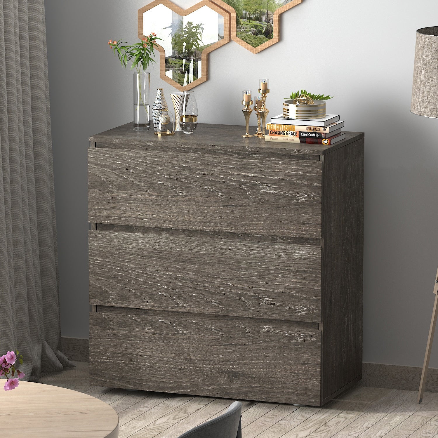 Kerrogee Modern 3-Drawer Wooden Chest - - 35454865 - Mycitystee