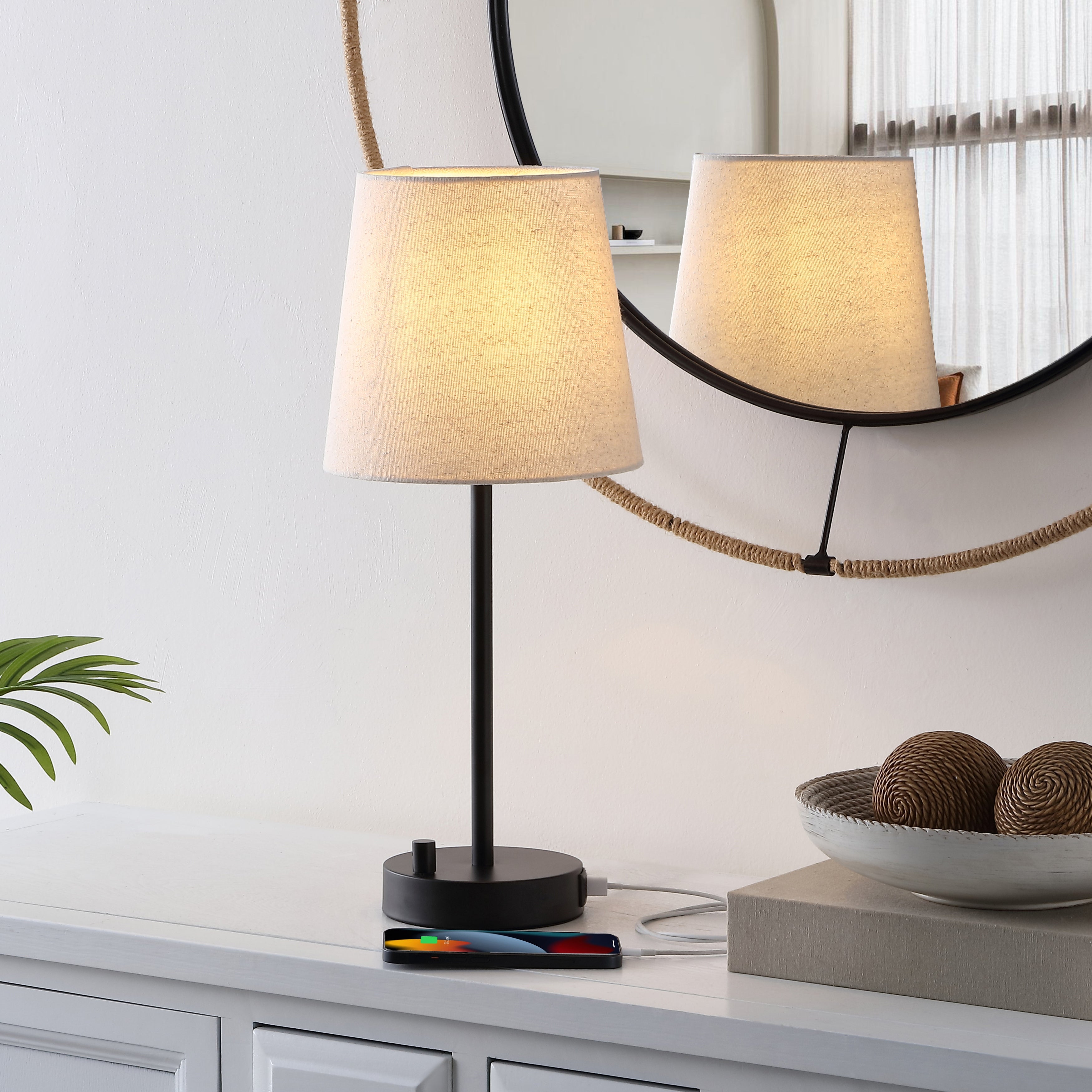 SAFAVIEH Lighting Fowley 18.75 Inch Table Lamp W/ Usb - 8