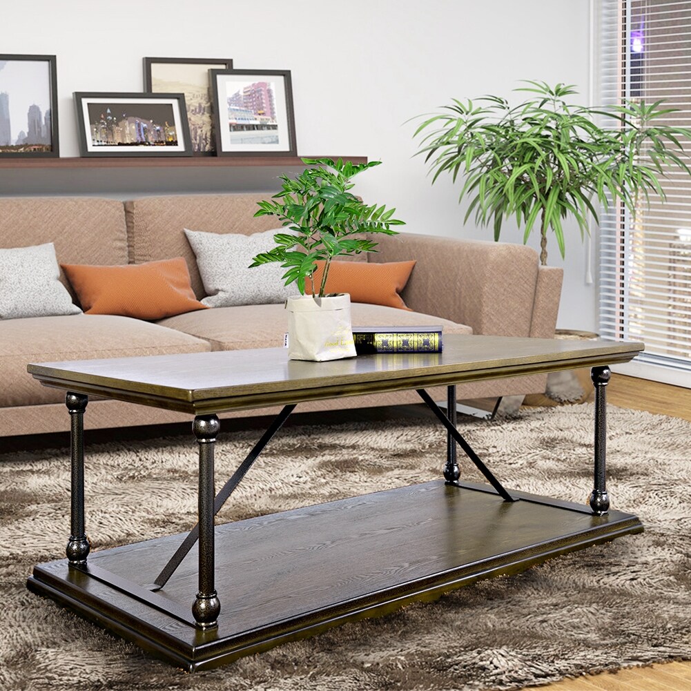 Coffee Table with storage and 4 Legs - Mycitystee
