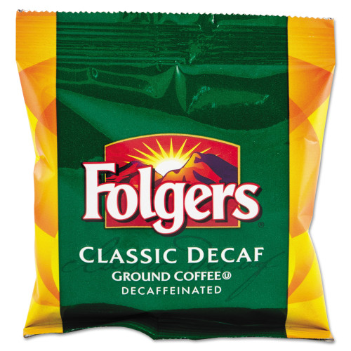 Folgers Coffee Filter Packs， Decaffeinated Classic Roast， 9/10oz， 10/Pack， 4 Packs/Carton (06122) - Mycitystee