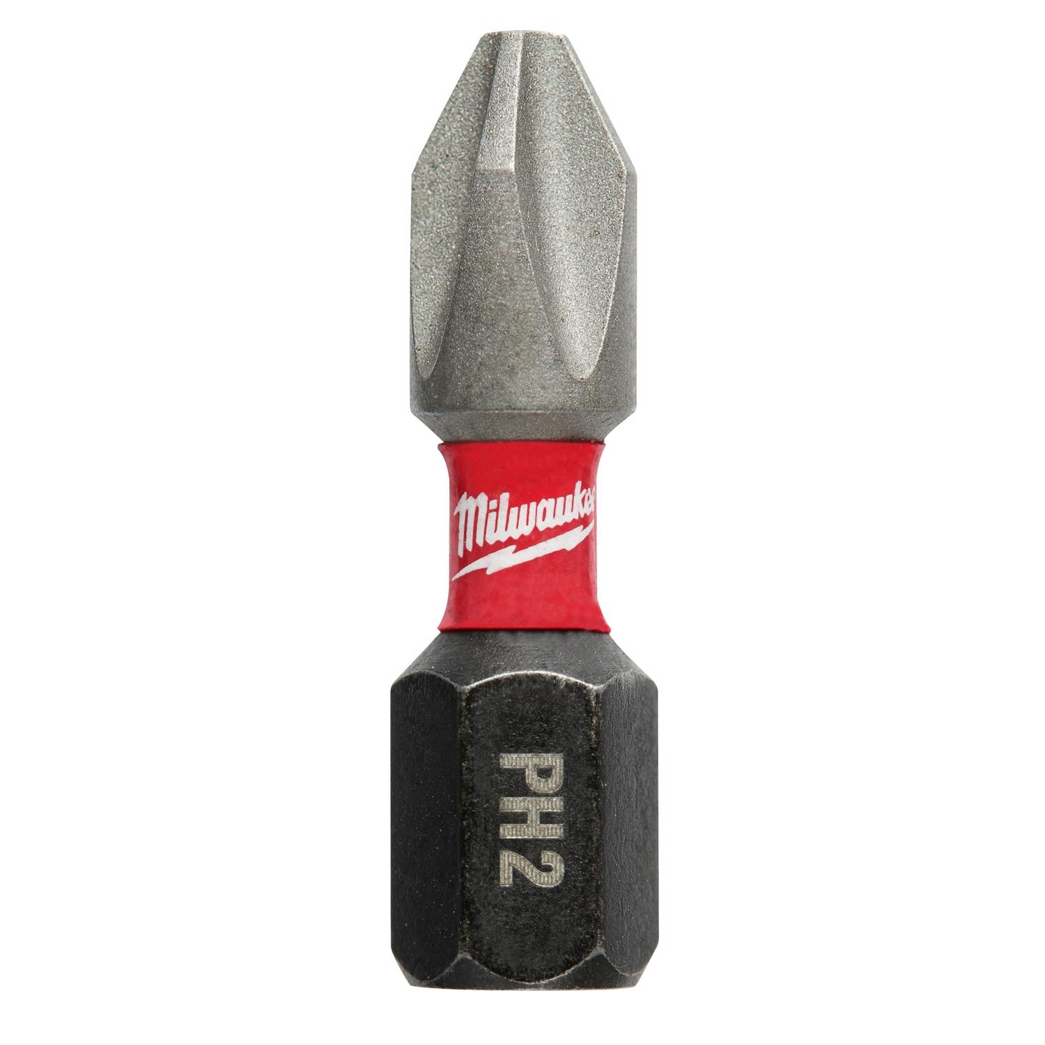 Milwaukee Shockwave Phillips #2 X 1 in. L Screwdriver Bit Steel 2 pk - Mycitystee