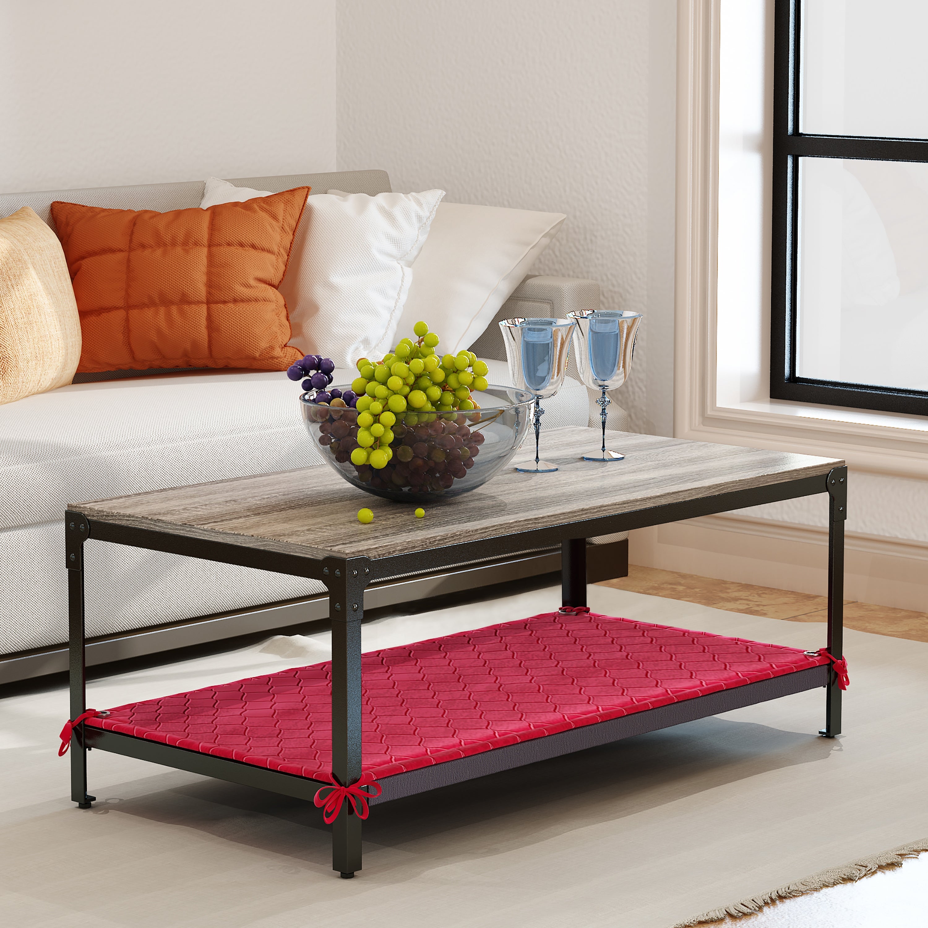 Corvus Belmont 46-inch Rectangle Modern Wood Coffee Table with Storage - Mycitystee
