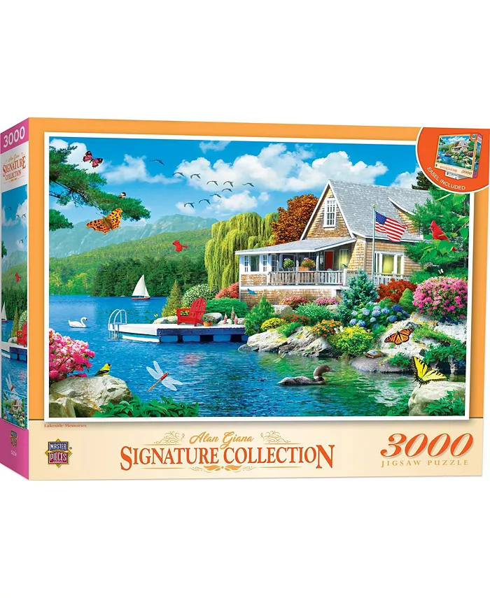 MasterPieces Puzzles Signature - Lakeside Memories 3000 Piece Puzzle By Alan Giana - Mycitystee